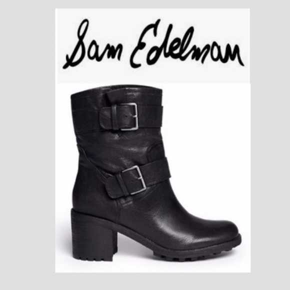 Sam Edelman Troy Leather Moto Boots 
